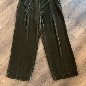 Massimo Dutti Dark Green Corduroy Pants